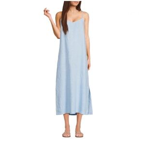 Light blue linen dress